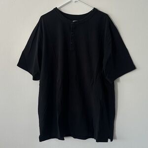 Amazon Essentials Black Henley T-Shirt Size 2XL Big Tall